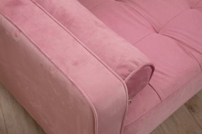 Sofá de 3 Lugares Rome – Rosa Empoeirado – 215 cm x 90 cm x 70 cm