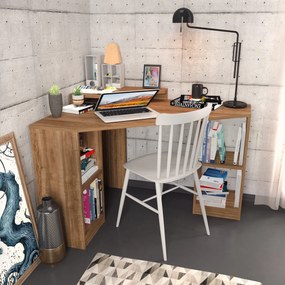 Secretária Flutuante – Nogueira – 120x90x76,8 cm