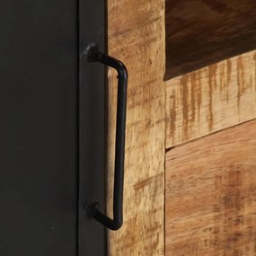 Móvel de TV 110x31x46 cm madeira de mangueira áspera