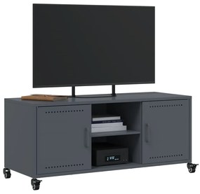 Móvel de TV 100,5x39x43,5 cm aço antracite