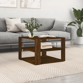 Mesa centro 59,5x59,5x40cm derivados madeira carvalho castanho