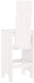 Cadeiras de bar 2 pcs 40x42x120 cm pinho maciço branco