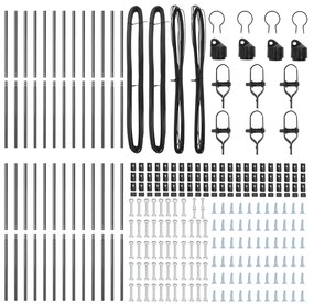 Postes de Cerca 26 pcs Cinza Ø32 mm 170 cm Aço Galvanizado