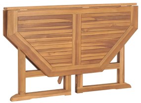 Mesa de jantar para jardim dobrável 110x110x75 cm teca maciça