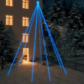 328764 vidaXL Iluminação p/ árvore de Natal int/ext 1300 LEDs 8 m azul