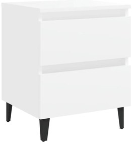 Mesas de cabeceira 2 pcs 40x35x50cm derivados de madeira branco