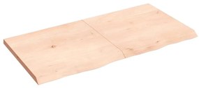 Prateleira de parede 120x60x(2-4)cm carvalho maciço não tratado