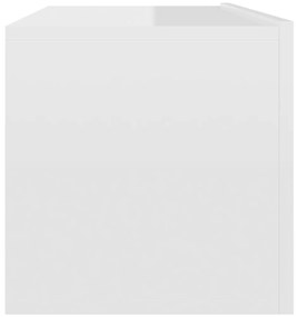 Móvel de TV 100x30x30 cm derivados de madeira branco brilhante