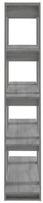Estante/divisória 100x30x160 cm cor sonoma cinza