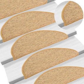 vidaXL Tapetes de escada autoadesivos 15 pcs 65x21x4 cm laranja