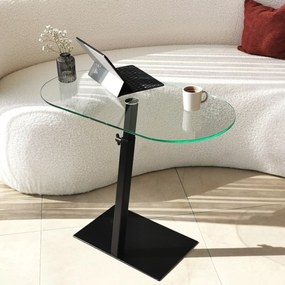 Mesa de Café Ovale Lungo - Preto - 70x75x35cm