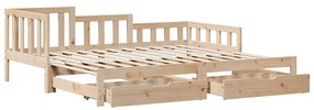Sofá-cama com gavetão e gavetas sem colchão 90x190 cm