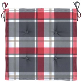 Almofadões cadeiras jardim 4pcs tecido oxford xadrez vermelho