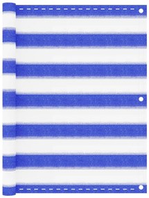 Tela de varanda 75x500 cm PEAD azul e branco