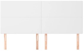 Cabeceira de cama 4 pcs couro artificial 90x5x78/88 cm branco