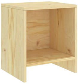 vidaXL Mesa de cabeceira 35x30x40 cm madeira de pinho maciça clara