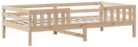 Estrutura de cama com telhado 80x200 cm madeira de pinho maciça