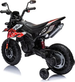 Mota elétrica para Crianças 12V Aprilia RX, Rodas Espuma EVA Vermelha