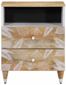 Mesa de cabeceira 50x33x60 cm madeira de mangueira maciça
