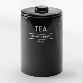 Tarro Para Chá 127 Cl Em Cerâmica Yorts Preto - Sklum