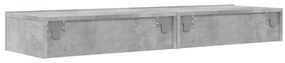 Móveis de TV com luzes LED 2 pcs 60x35x15,5 cm cinzento cimento