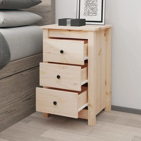 Mesa de cabeceira 40x35x61,5 cm madeira de pinho maciça