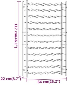 Garrafeira para 72 garrafas metal branco