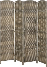 Biombo de 4 Painéis, 180 x 1,7 x 180 cm, Design Dobrável, Cor Carvalho Escuro