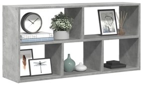 vidaXL Prateleira de parede 100x25x50 cm deriv. madeira cinza cimento