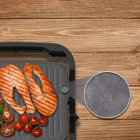 Grelhador elétrico com 2000W Rock'nGrill 2000 Full Open