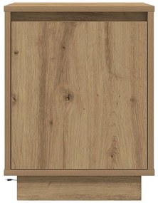 Mesas cabeceira c/ luzes LED 2pcs 38x34x50cm carvalho artesanal