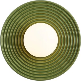 Plafon Retrô Verde com Vidro Opalino - Lila