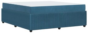 Estrutura de cama com colchão Outros Azul 180 x 200 cm Veludo