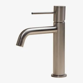 Torneira De Lavatório Em Latão Orveta Cinzento Escovado & ↑20 Cm - Sklum