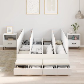 vidaXL Estrado de Cama Branco 120x200 cm