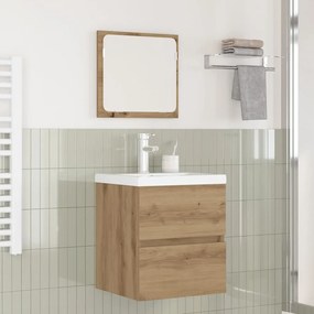 vidaXL Conjunto de Móveis para Banheiro 3 pcs Carvalho Preto e Branco