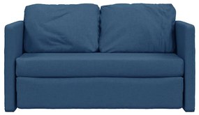 Sofá-cama sem pés 112x174x55 cm tecido azul