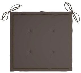 Cadeiras de jardim empiháveis c/ almofadões 8 pcs teca maciça