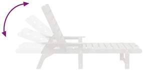 Espreguiçadeiras 2 pcs Branca 162x53x98.5 cm HDPE