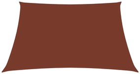 Para-sol estilo vela tecido oxford retangular 2x3,5 m terracota