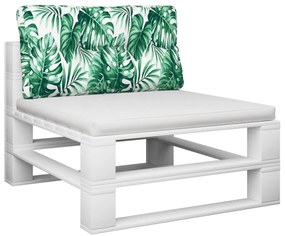 Almofadão para sofá de paletes 80x40x12 cm tecido padrão folhas