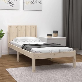 vidaXL Cama sem colchão 100x200 cm madeira de pinho maciça