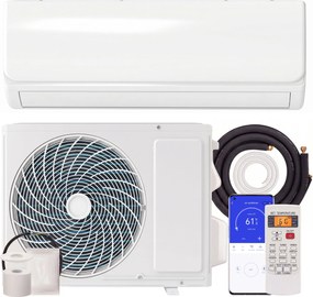 HOMCOM Ar condicionado mini-split 9000 BTU &amp; bomba de calor, ar condicionado Inverter com Wi-Fi e kit de instalação | Aosom Portugal