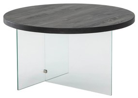 Mesa de Centro Serenity – Antracite e Transparente – 70 cm x 40 cm