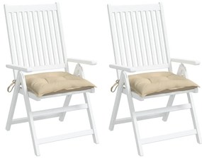 Almofadões para móveis de paletes 2 pcs tecido oxford bege