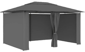 Tenda de jardim com cortinas 4x3 m antracite