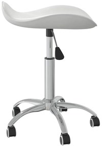 Cadeira de jantar giratória couro artificial branco