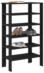 vidaXL Sapateira 61x32x105 cm derivados de madeira preto