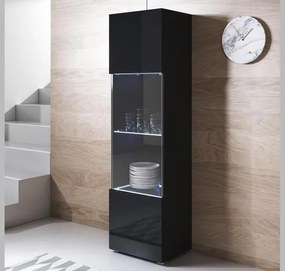 Vitrine Lukis de 165cm - Preto - Design Moderno