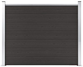 vidaXL Painel de cerca 180x146 cm WPC preto